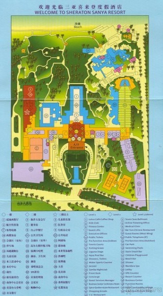 План отеля Шератон (Хайнань)