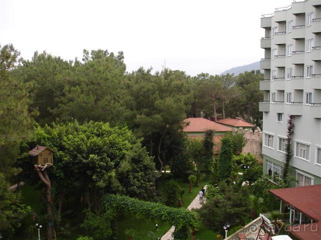 Вид из номера на территорию отеля Вид из номера на территорию отеля