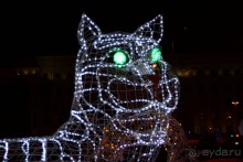 Бабр из иллюминации немного смахивает на кота!