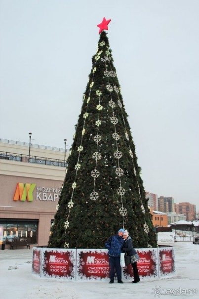 А эта елочка стоит возле ТЦ "Модный квартал"