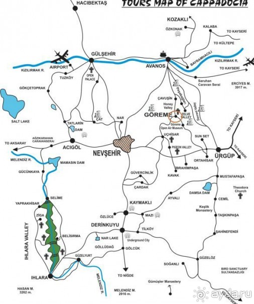 Каппадокия – за гранью восприятия. 1-й день: долина Мескендир, Красная и Розовая долины, Чавушин