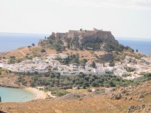 В поездках по острову Родос.